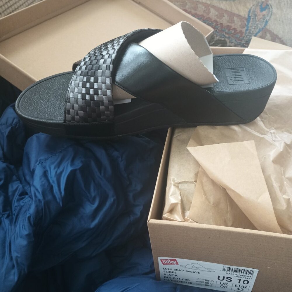 Fitflop Lulu Silky Weave Black size 10 - Picture 2 of 3